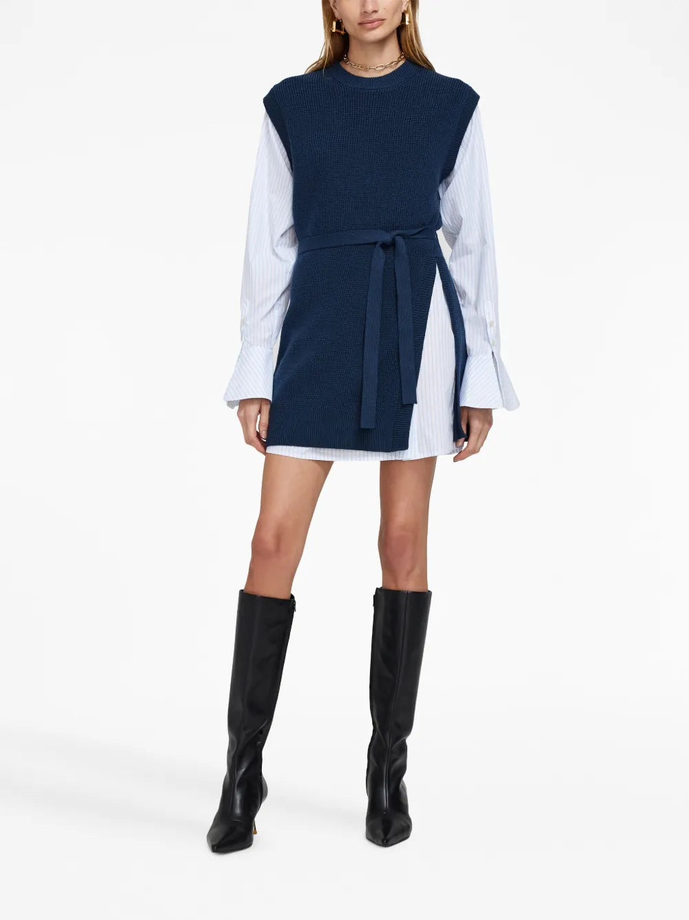 Shai Layered Mini Shirtdress