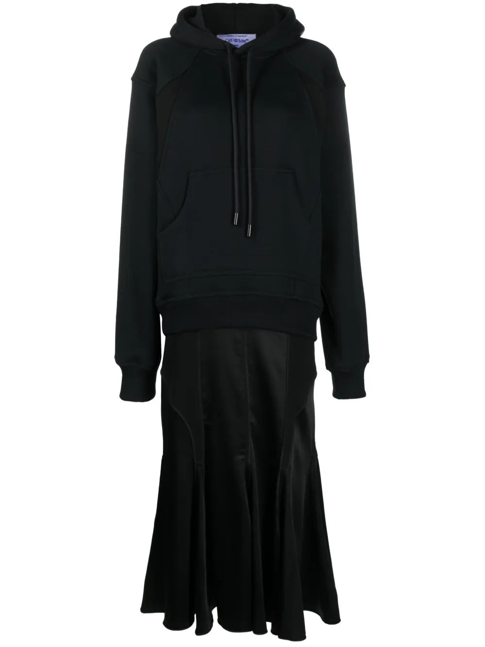 Logo-Printed Hooded Midi Dress