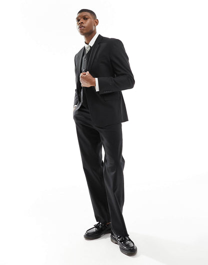 Skinny Linen Mix Suit Waistcoat