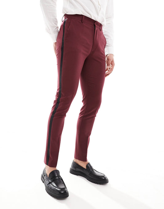 Skinny Tuxedo Suit Trousers