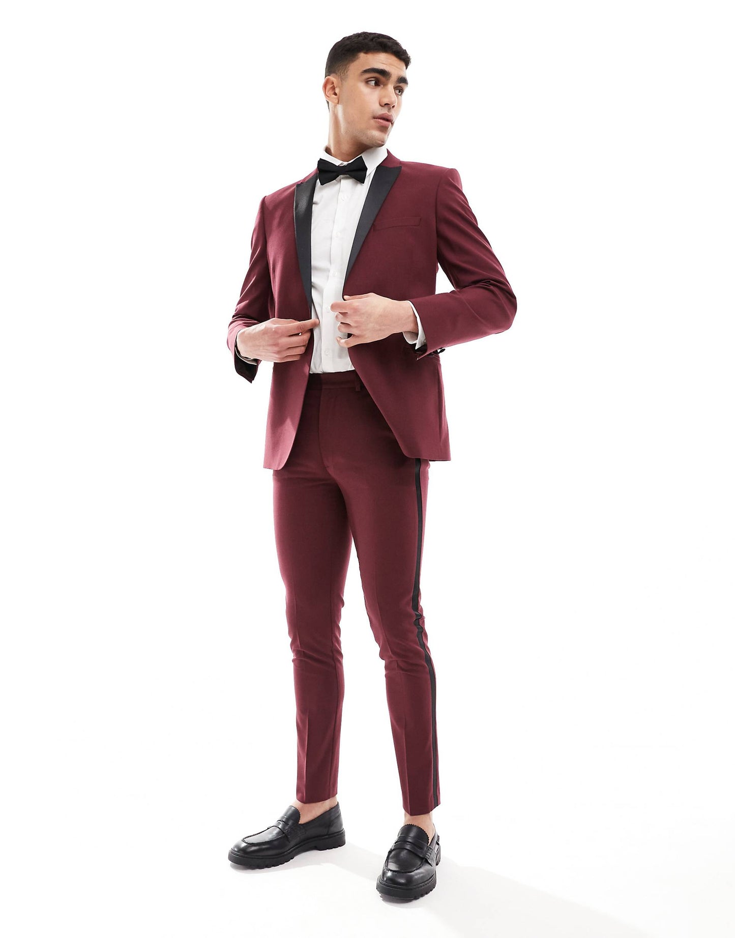 Skinny Tuxedo Suit Trousers
