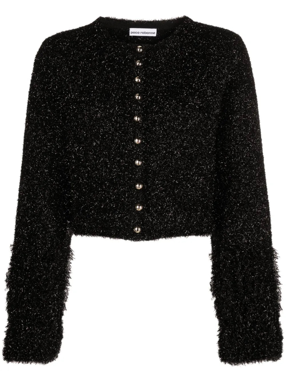 Metallic Cropped Cardigan
