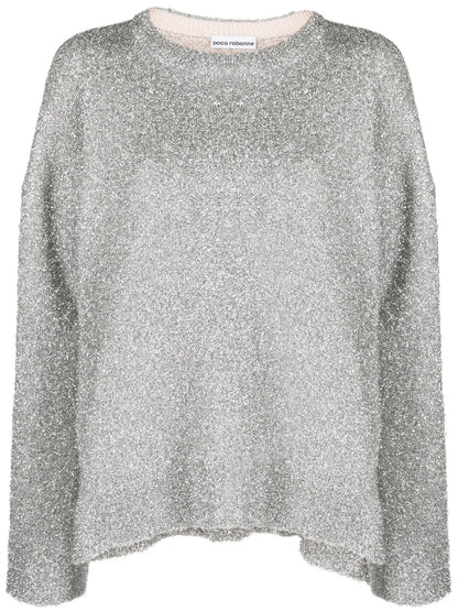 Metalized Crew-Neck Jumper