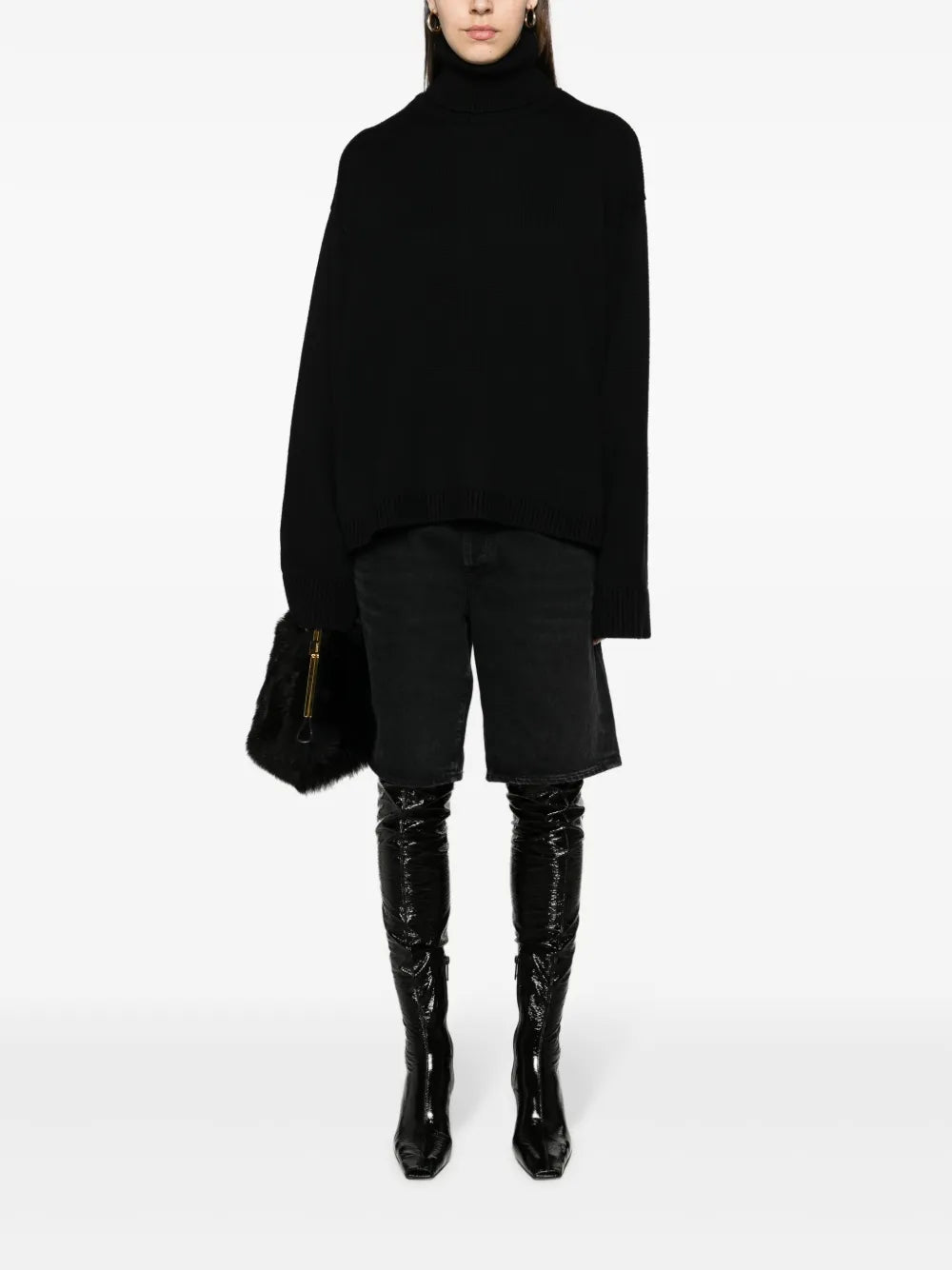 Rhea Trapeze Roll-Neck Jumper