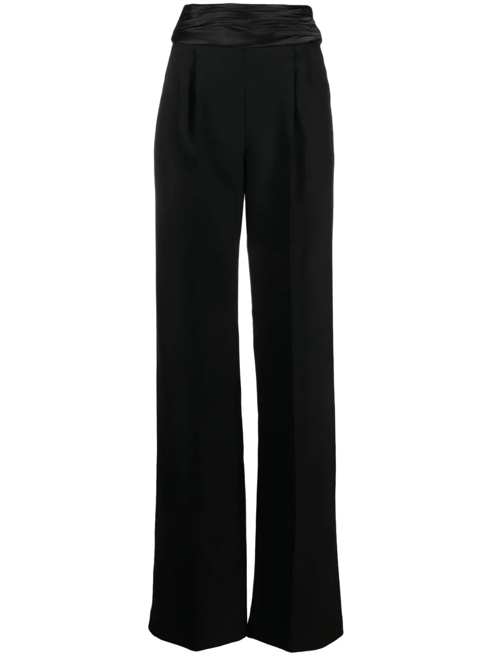Sash-Detail Tailored Wool Trousers