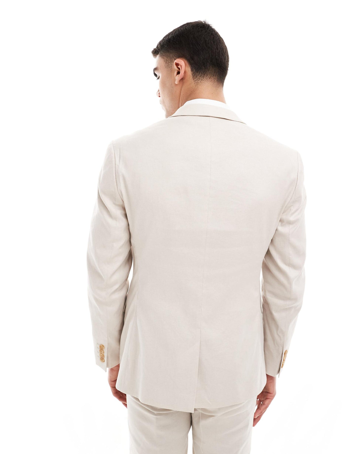 Slim Linen Blend Suit Jacket