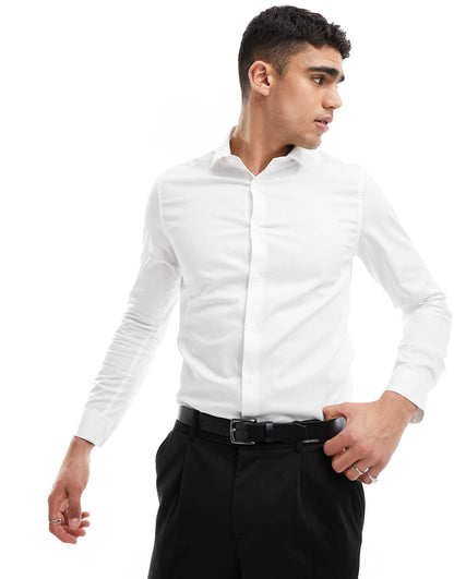 Slim Smart Shirt With Cutaway Collar