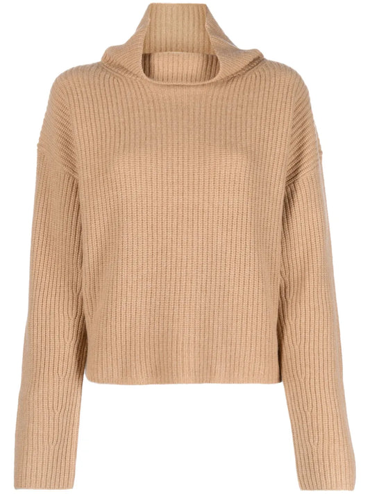 Roll-Neck Chunky-Knit Jumper