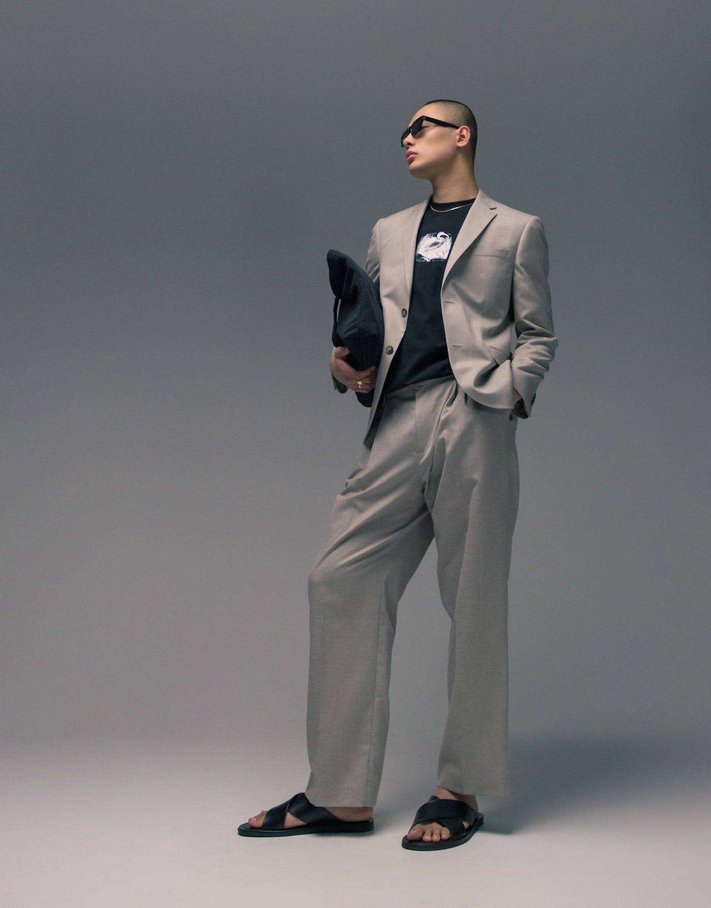 Slim Linen Blend Suit Jacket