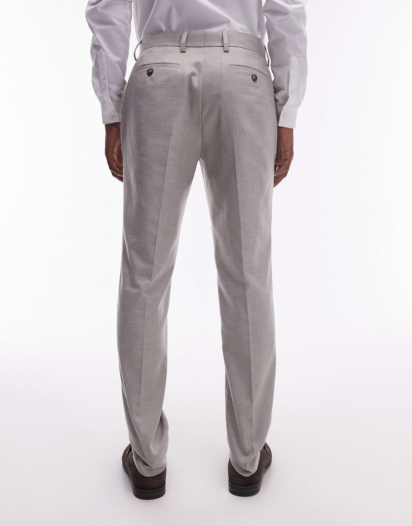 Slim Linen Blend Suit Trouser