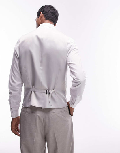 Slim Linen Blend Waistcoat