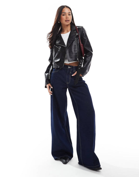 Faux Leather Biker Jacket
