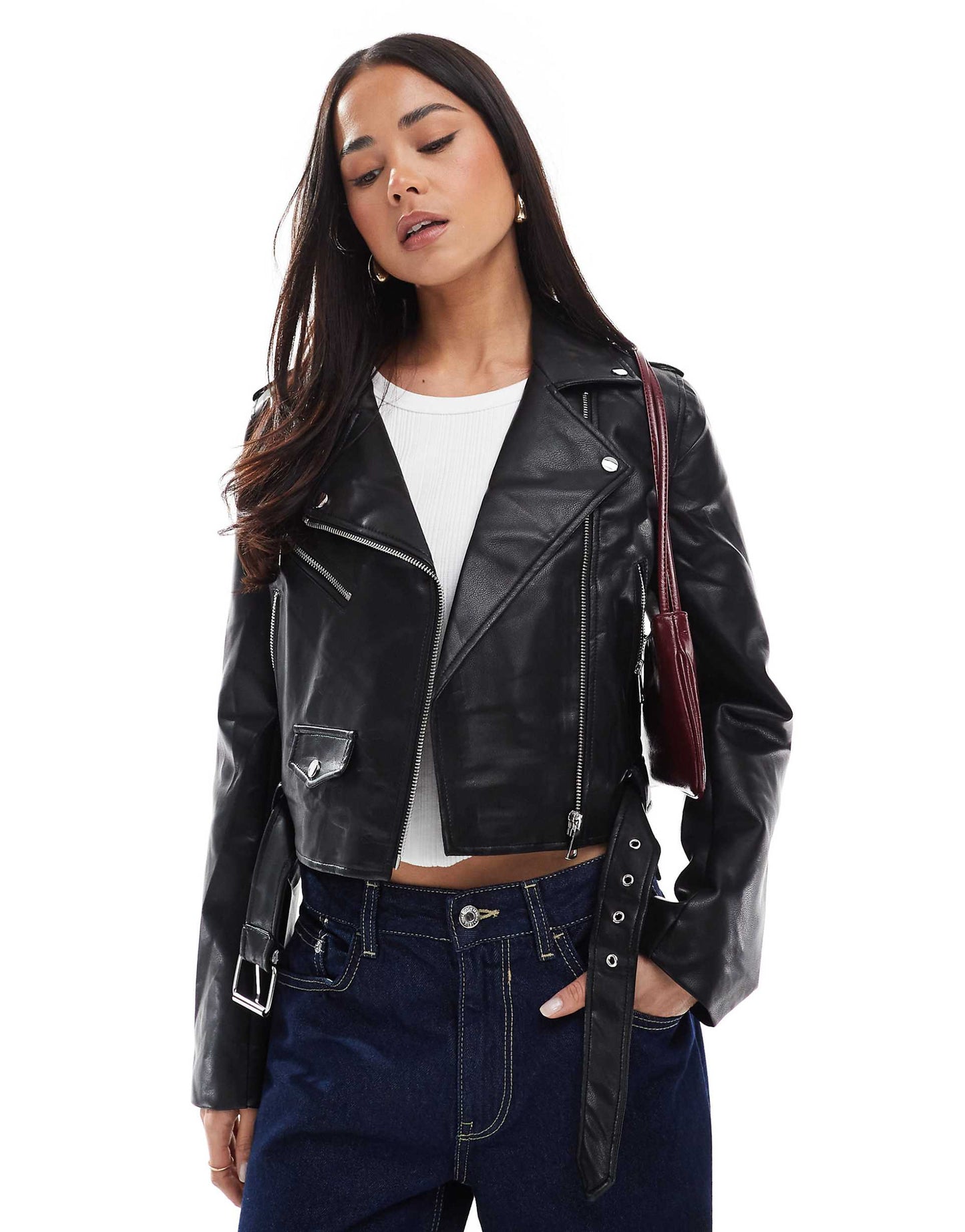Faux Leather Biker Jacket