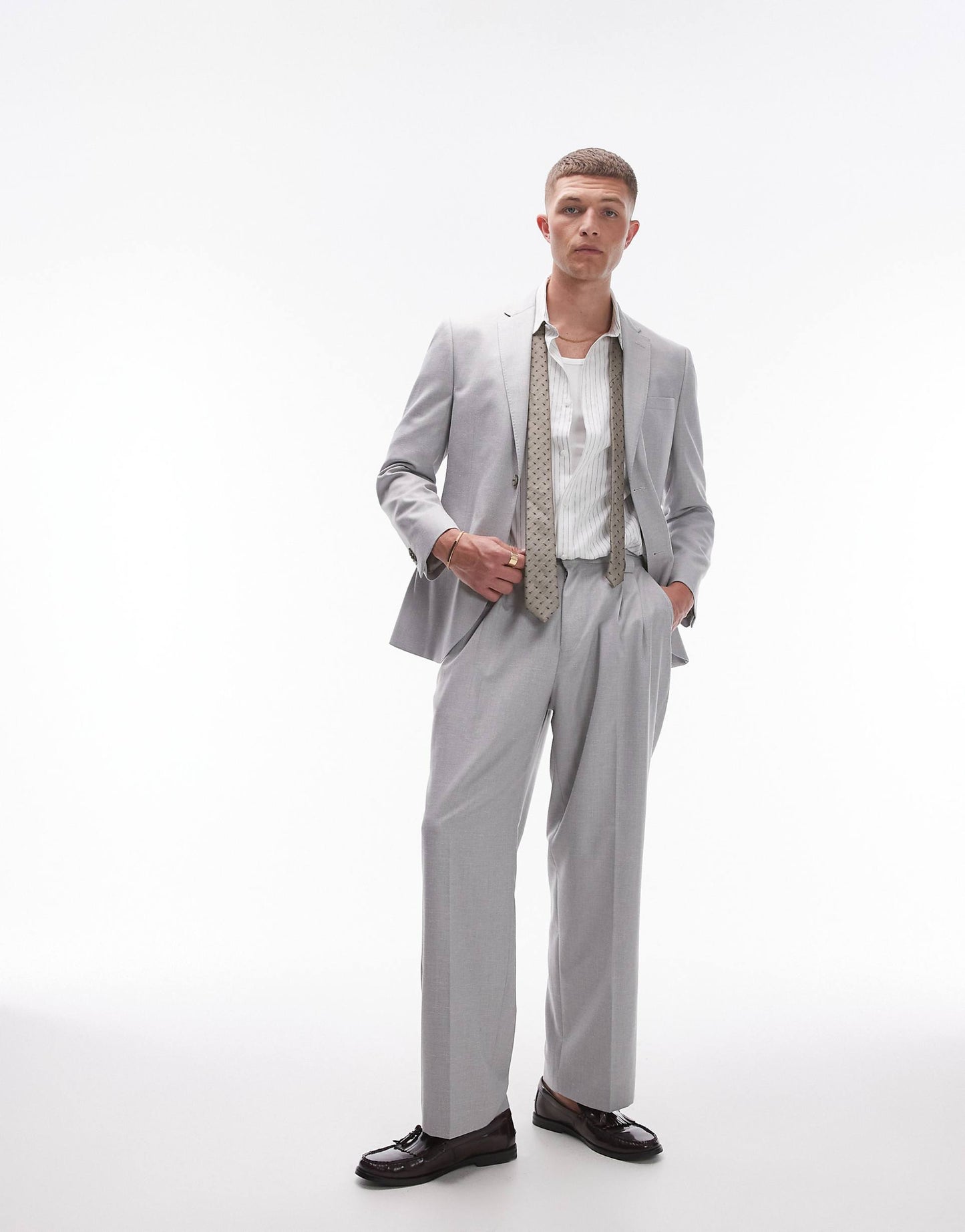 Slim Linen Blend Suit Jacket