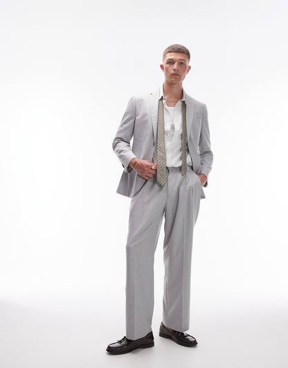 Slim Linen Blend Suit Jacket
