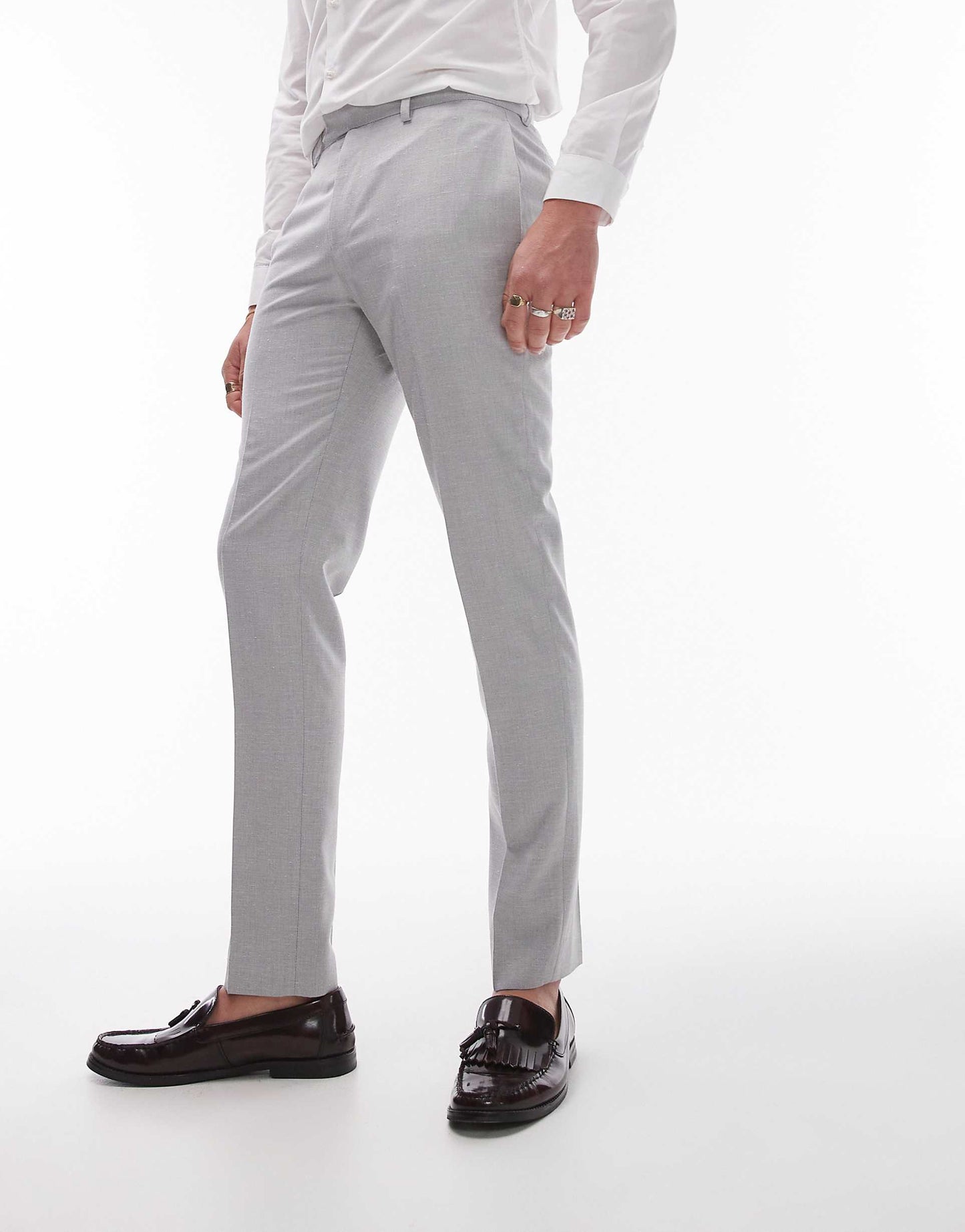 Slim Linen Blend Suit Trouser