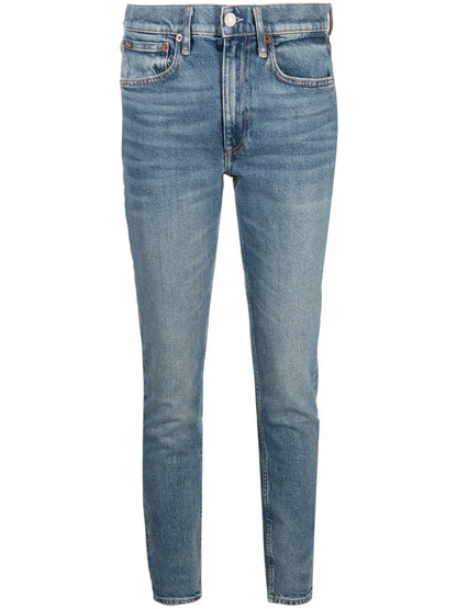 Stonewashed Cotton Skinny Jeans