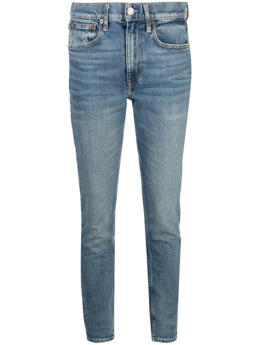 Stonewashed Cotton Skinny Jeans