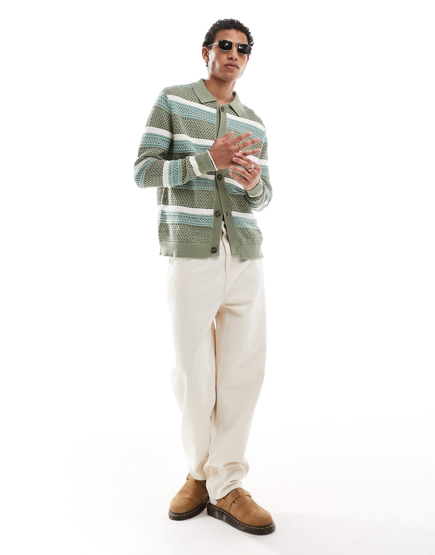 Knitted Pointelle Cardigan