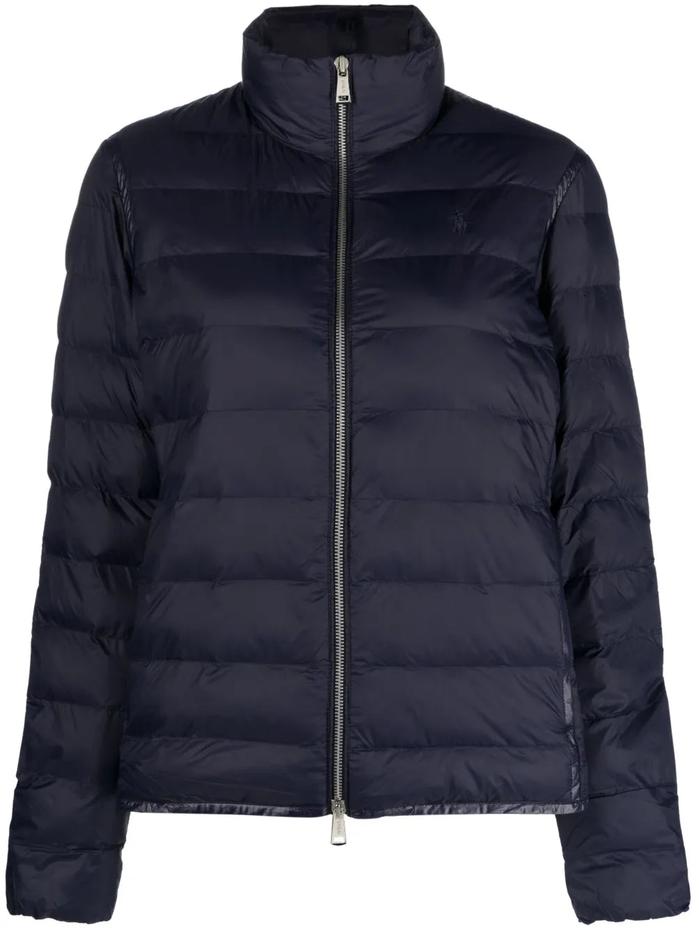 Funnel-Neck Quilted Jacket