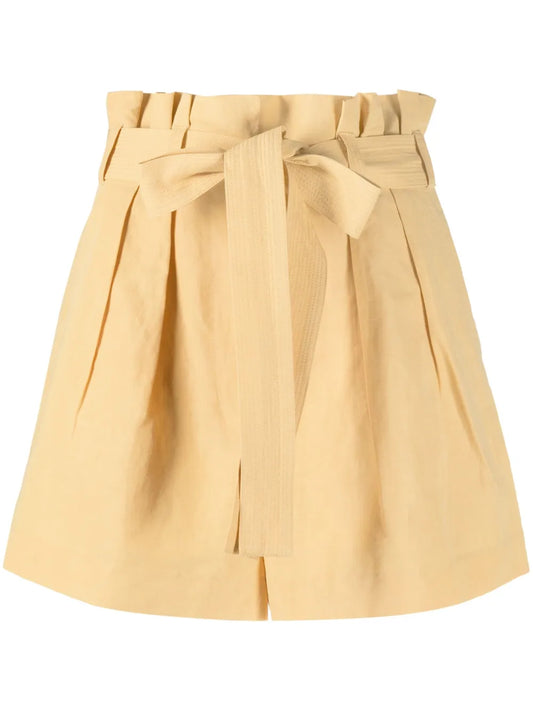 Belted-Waist Shorts