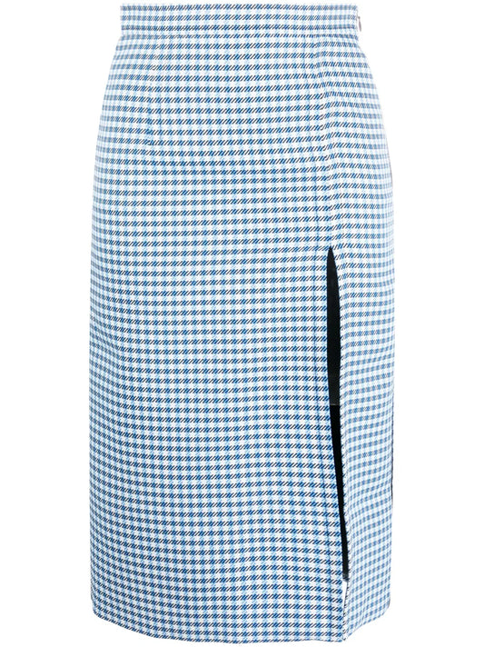 Checked Midi Skirt