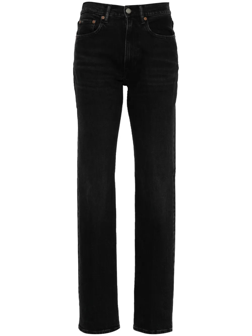 Mid-Rise Straight-Leg Jeans