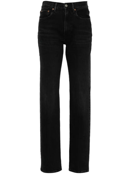 Mid-Rise Straight-Leg Jeans