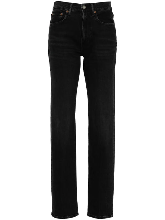 Mid-Rise Straight-Leg Jeans