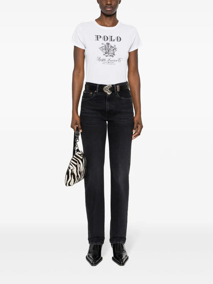 Mid-Rise Straight-Leg Jeans
