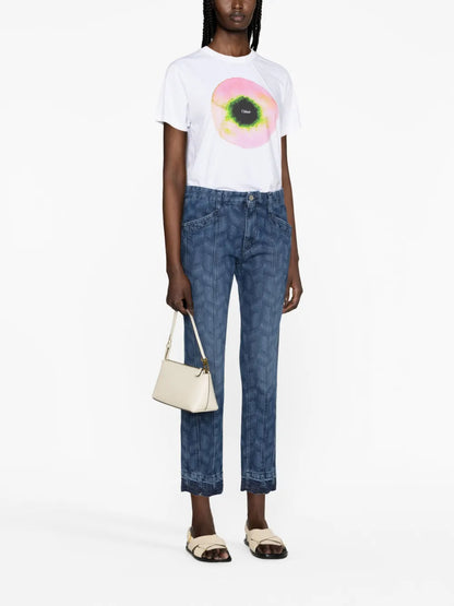 Sulanoa Graphic-Print Straight-Leg Jeans