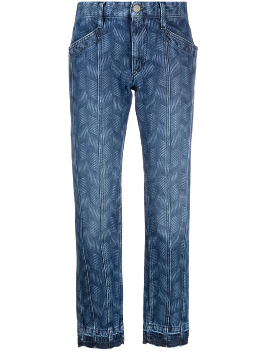 Sulanoa Graphic-Print Straight-Leg Jeans