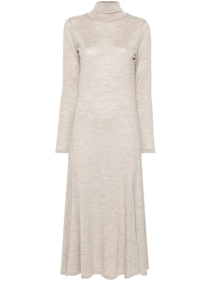 Mélange-Effect Maxi Dress