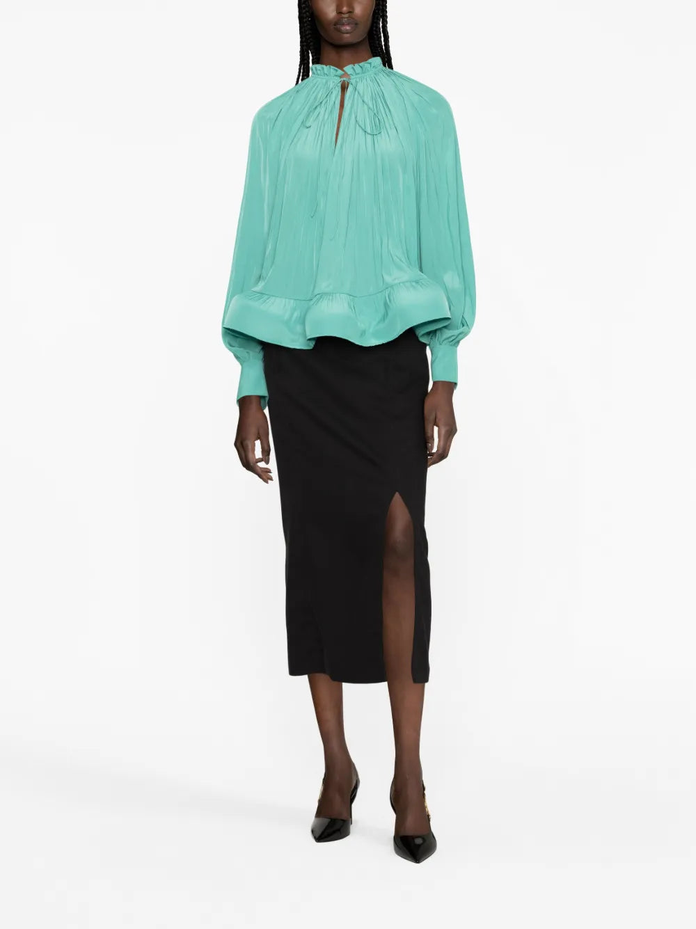 Ruffled Gathered Blouse