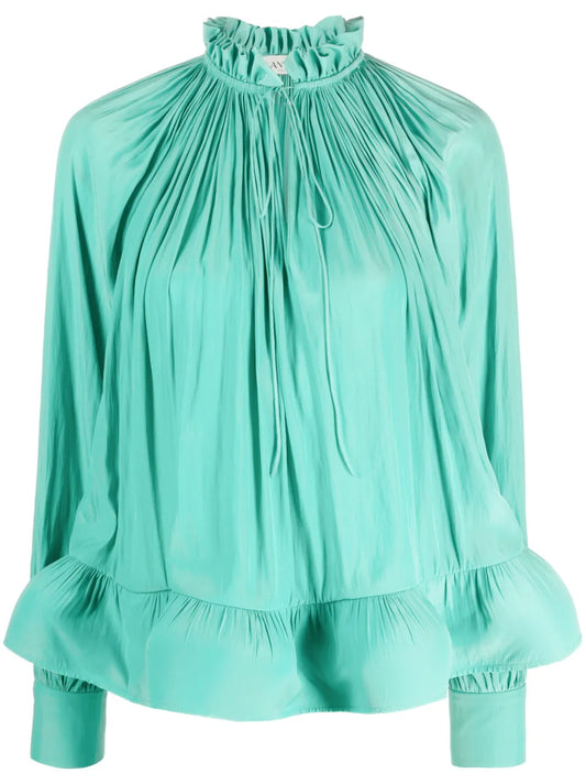 Ruffled Gathered Blouse