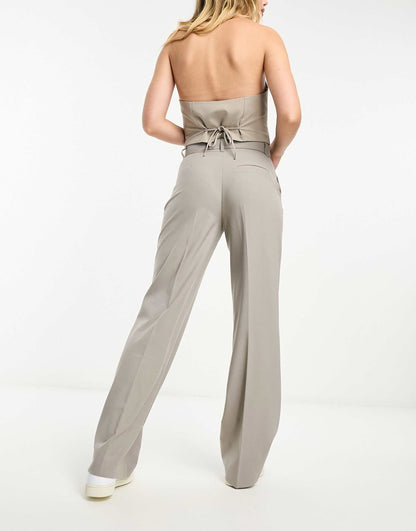 High Waisted Tailored Trousers