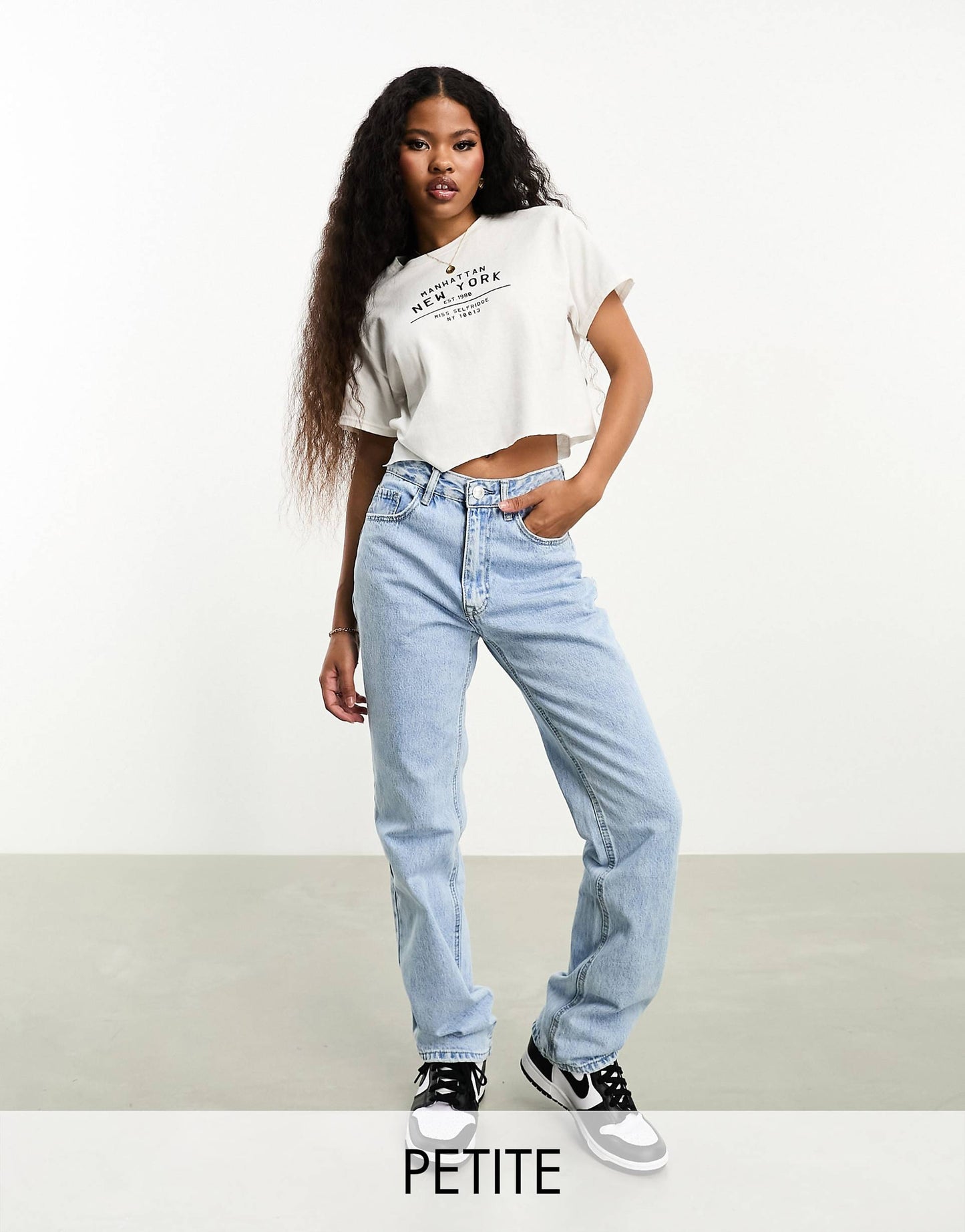 Petite Str Straight Leg Jean