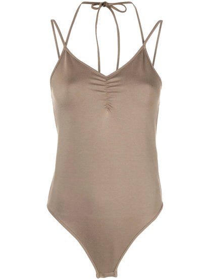 V-Neck Spaghetti-Straps Bodysuit