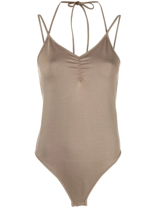 V-Neck Spaghetti-Straps Bodysuit