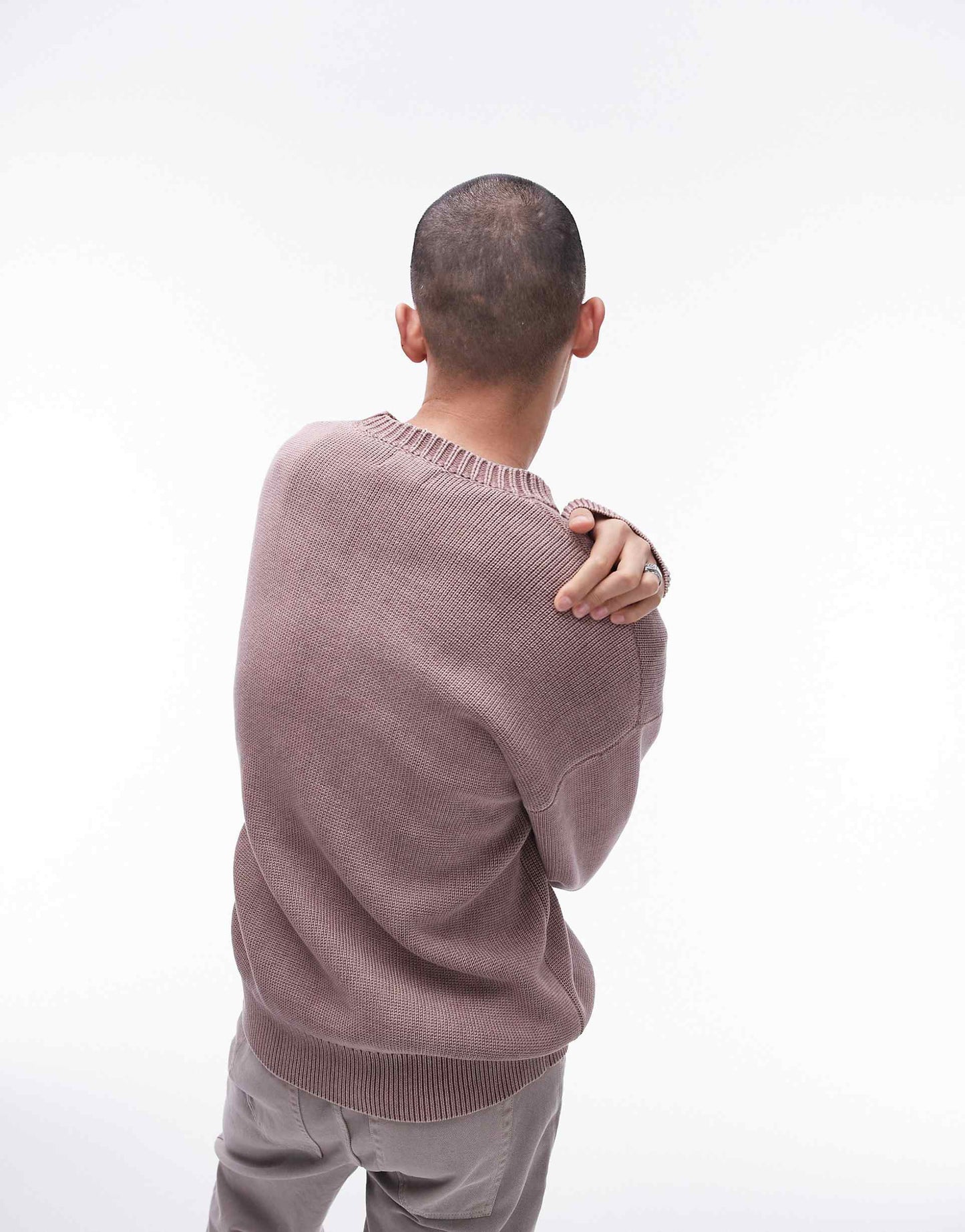 Acid Wash Relaxed Fit Jumper