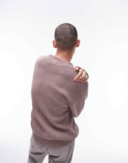 Acid Wash Relaxed Fit Jumper