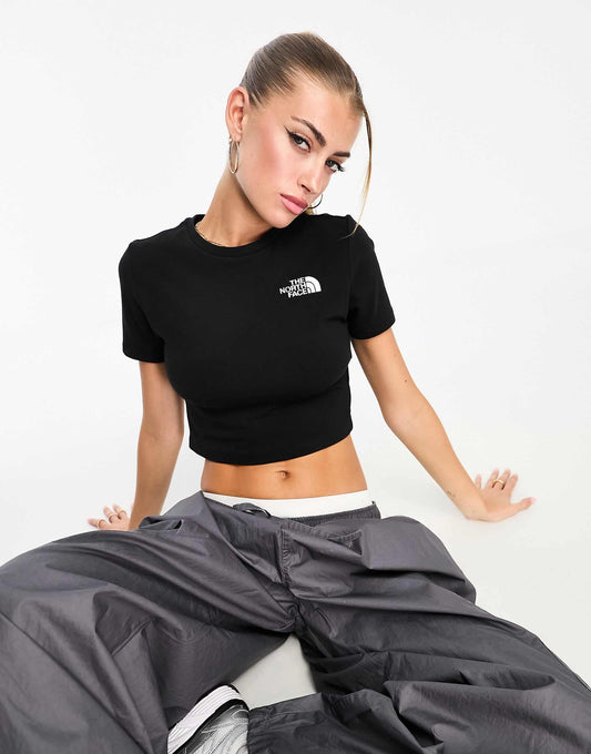 Simple Dome Fitted Cropped T-Shirt