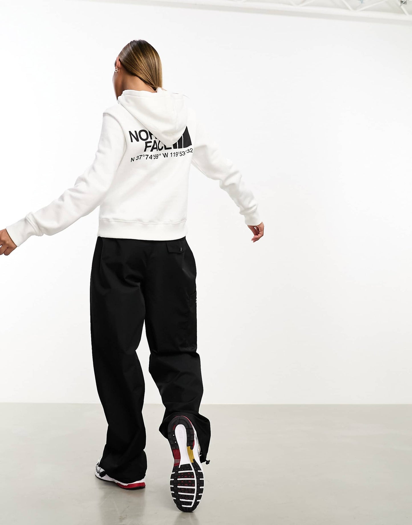Co-Ordinated Printed Cropped Hoodie