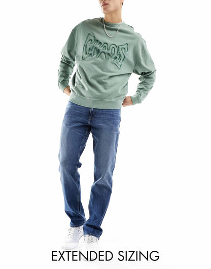 Straight Leg Jeans With Stretch