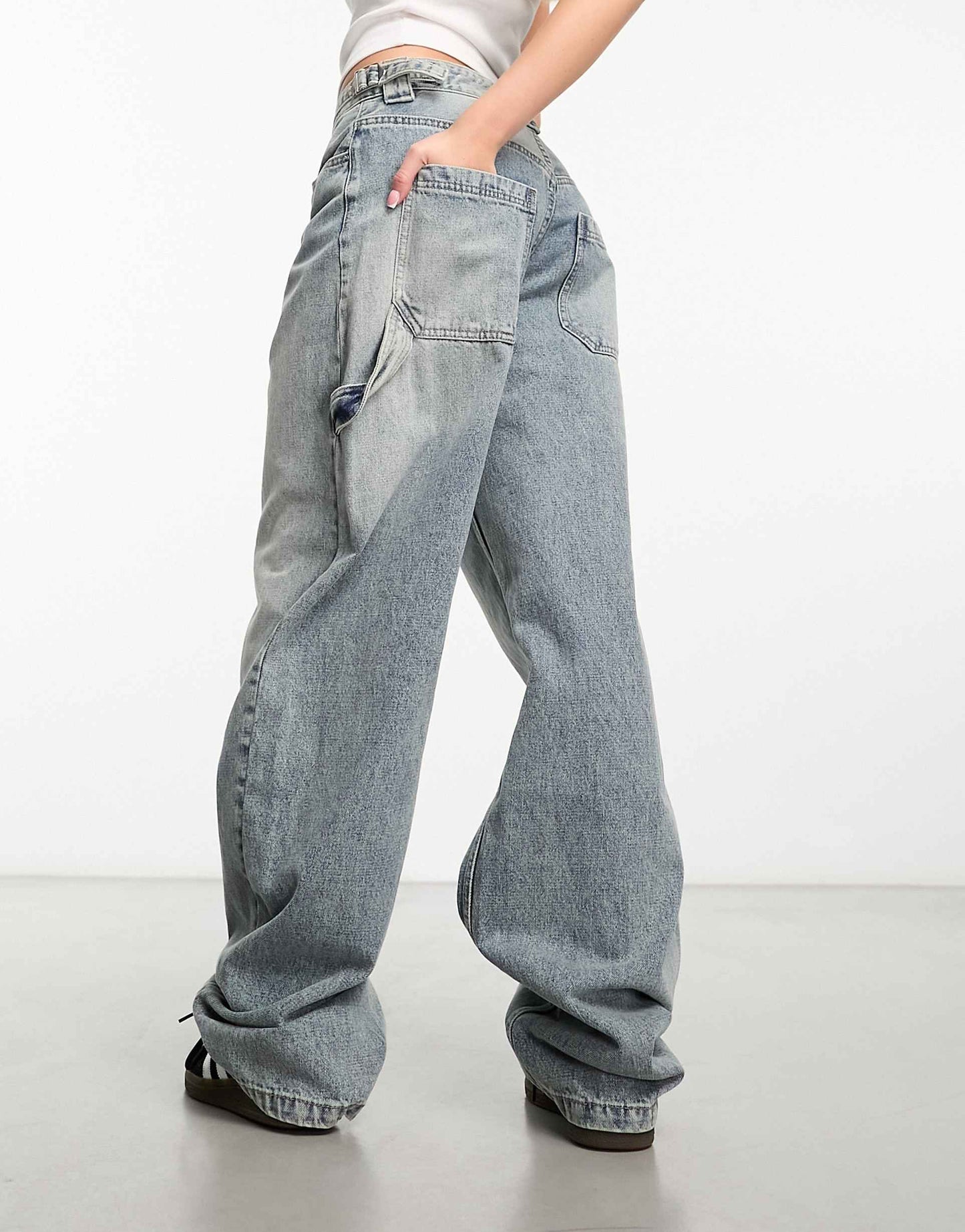 Adjustable Waist Carpenter Jeans