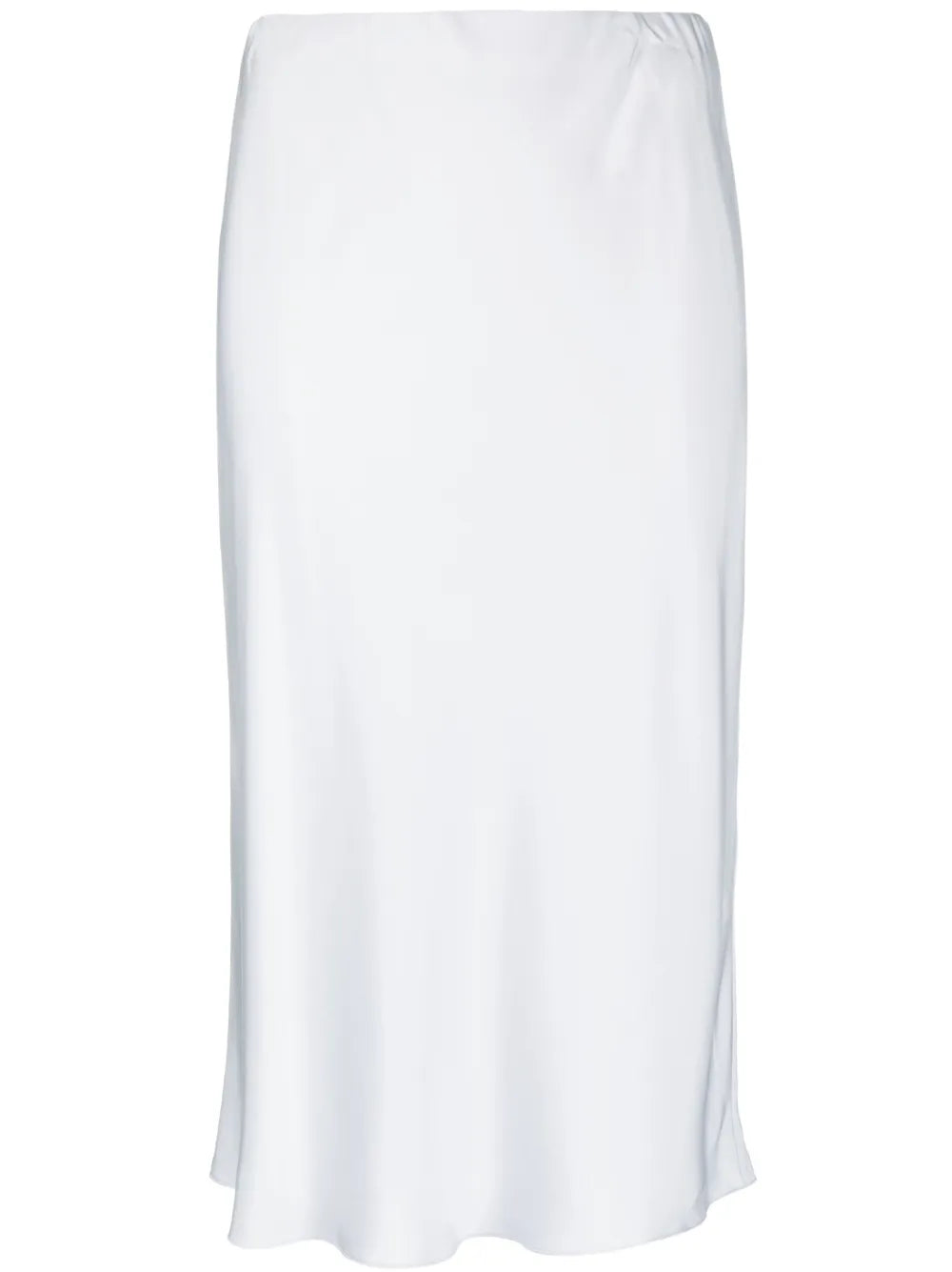 Satin-Finish Silk Midi Skirt