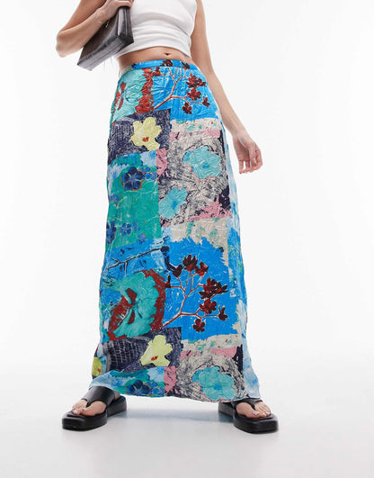 Resort Print Maxi Skirt