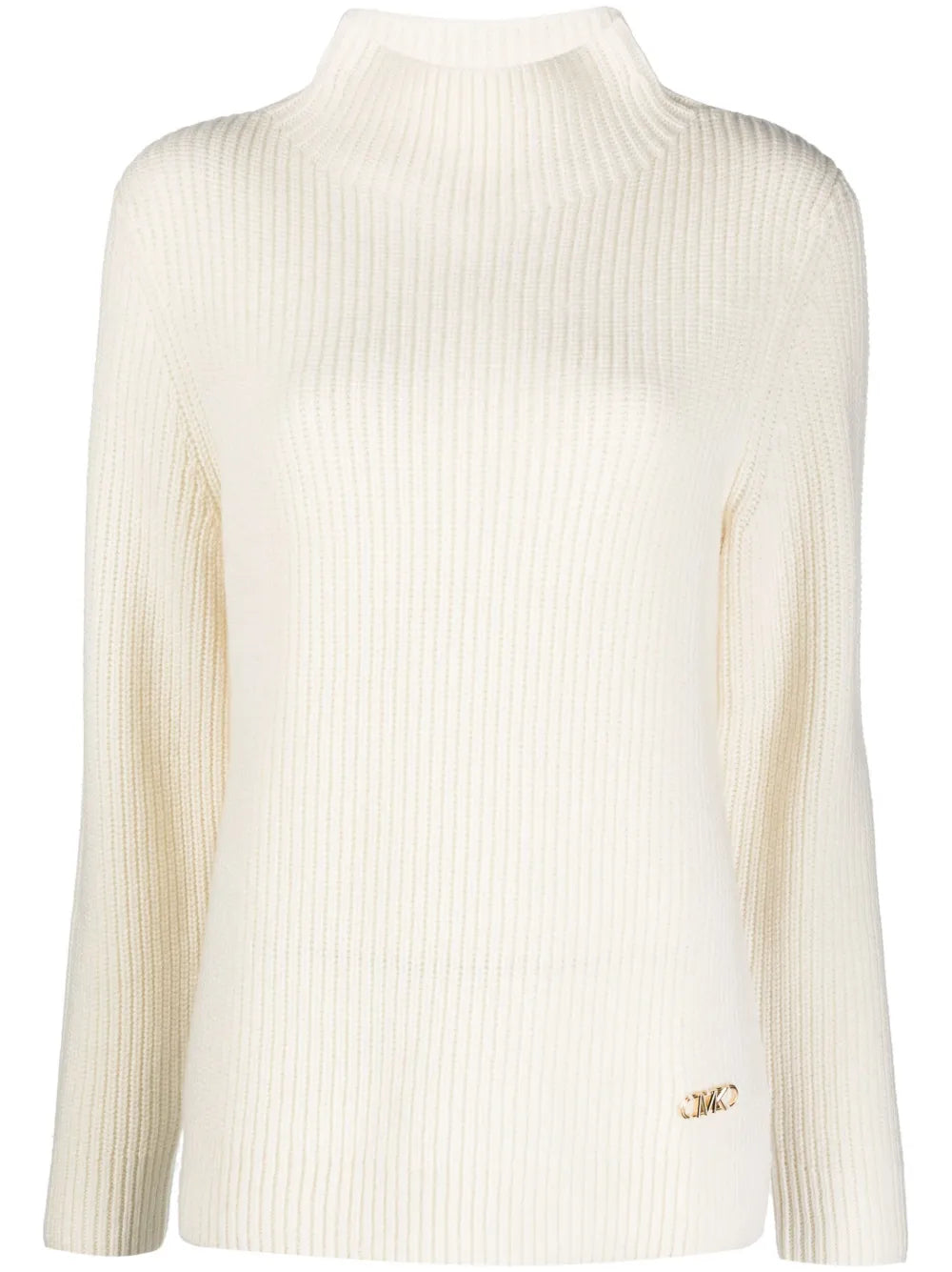 High-Neck Ribbed-Knit Jumper