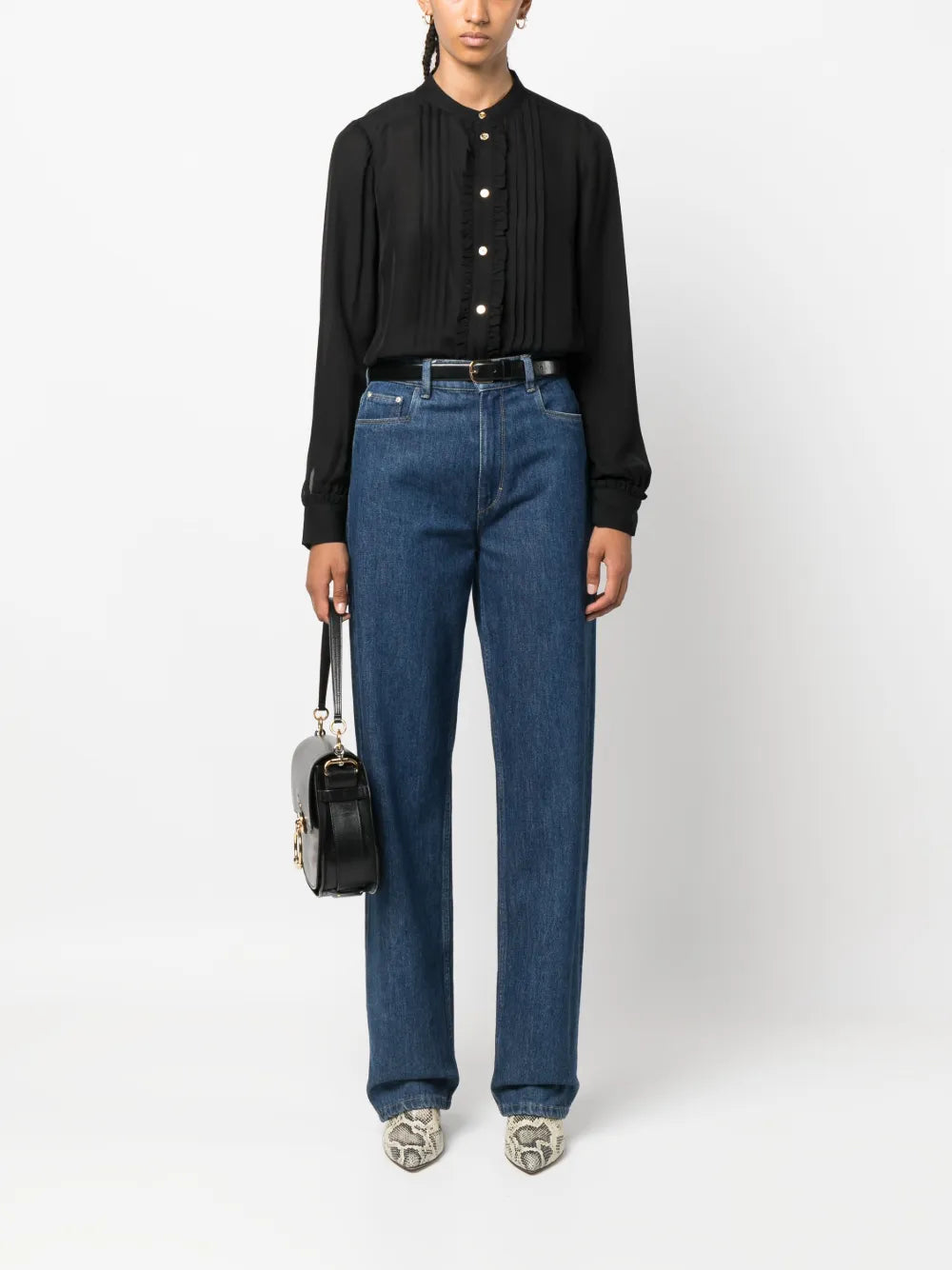 Ruffled Buttoned Shirt