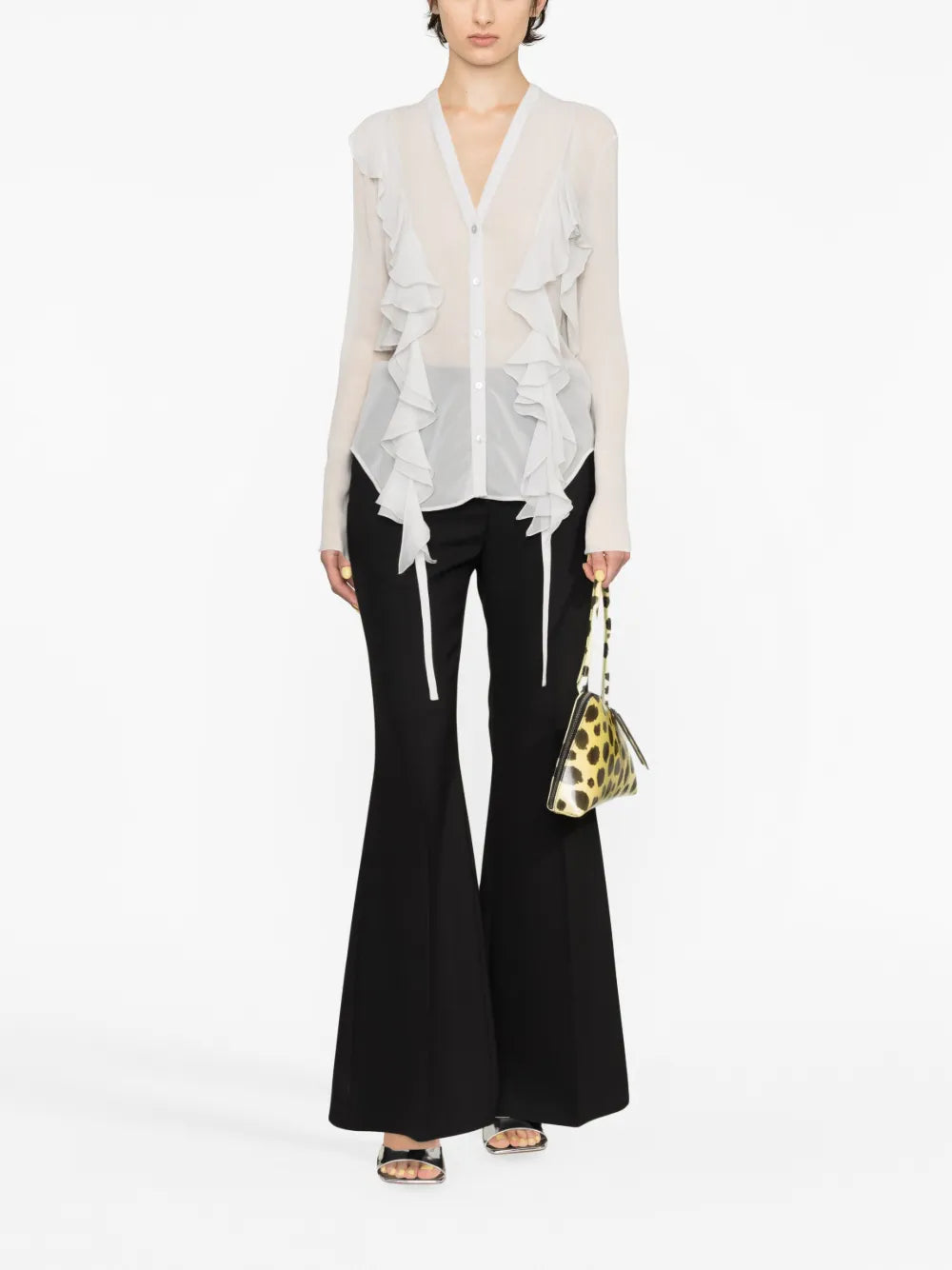 Ruffled Silk Blouse